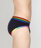 Club Seven Rainbow Navy Brief Navy