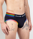 Club Seven Rainbow Navy Brief Navy