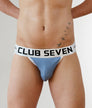 Club Seven Luxe Cotton Denim Blue Jockstrap Blue