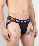 Club Seven Rainbow Navy Jockstrap Navy