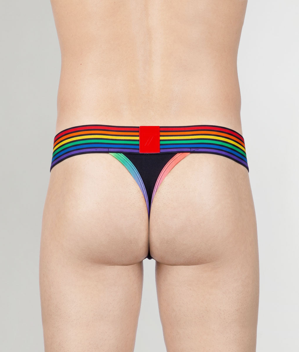 Club Seven Rainbow Navy Thong Navy