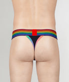 Club Seven Rainbow Navy Thong Navy