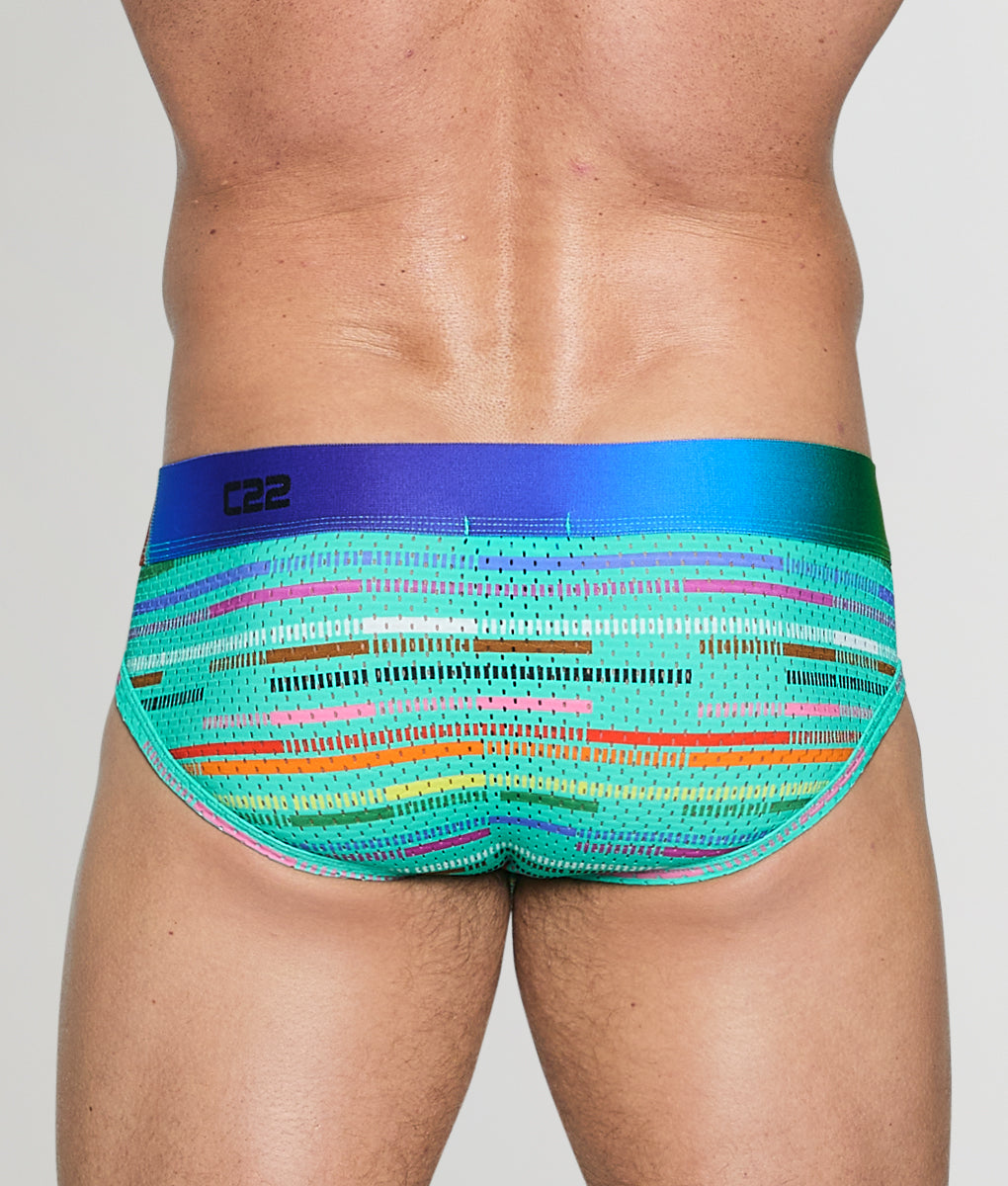 CODE 22 Pride Mesh Brief Turquoise