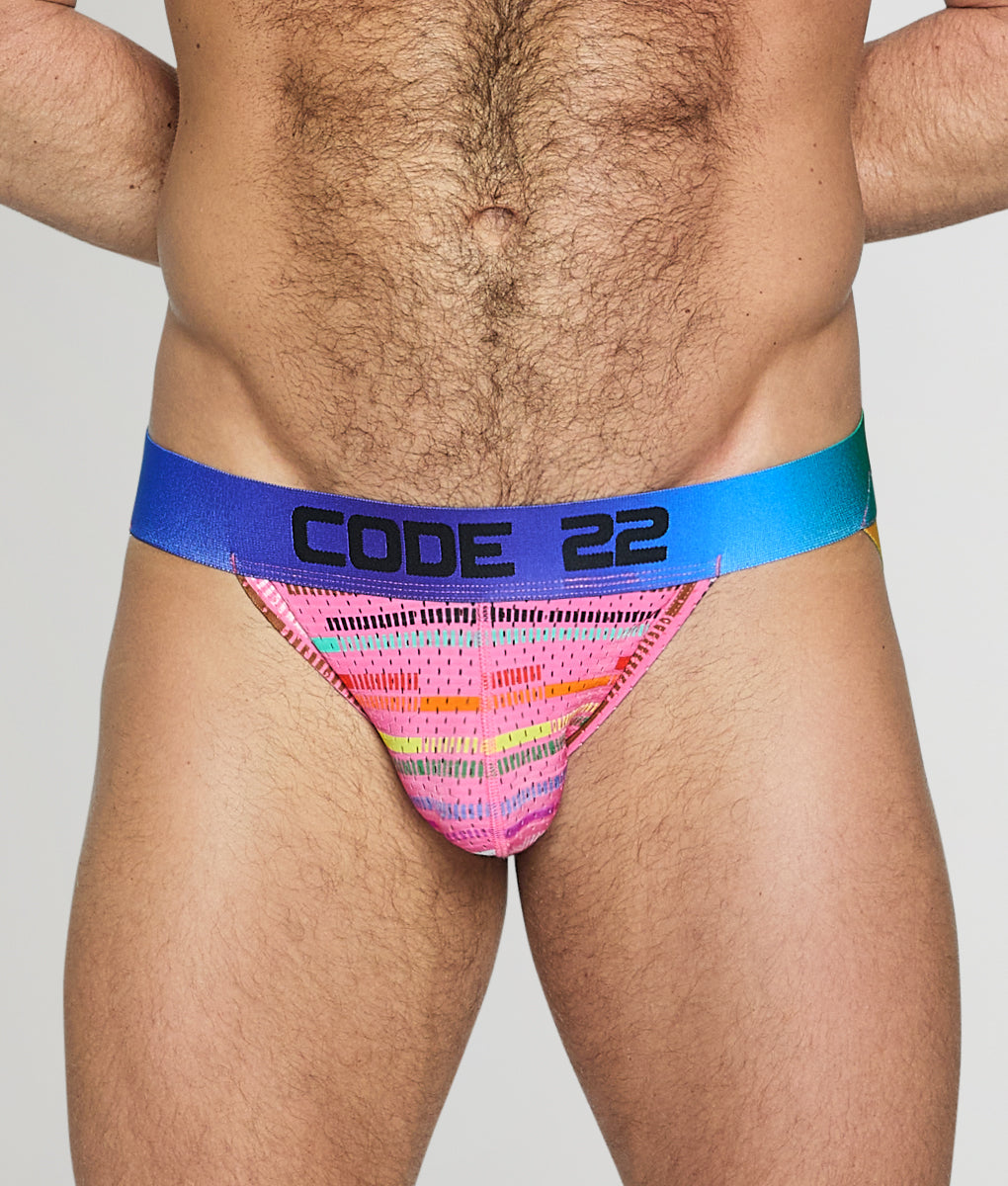 CODE 22 Pride Mesh Jockstrap Pink