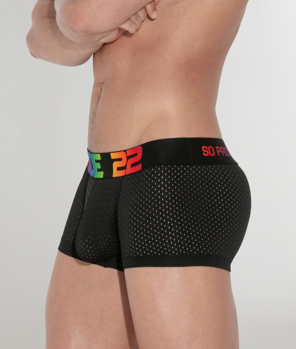 CODE 22 Pride Mesh Trunk CODE 22 Pride Mesh Trunk Solid-black