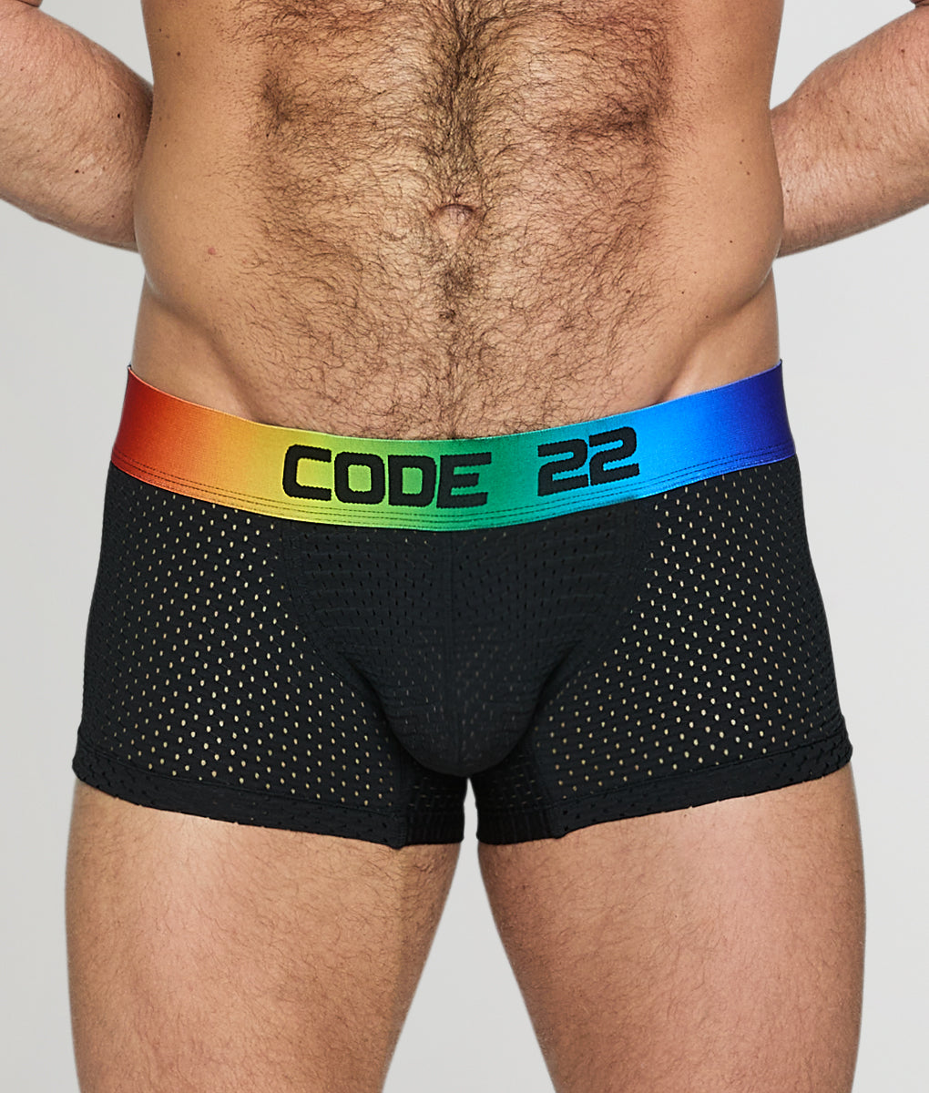 CODE 22 Pride Mesh Trunk Black