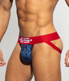 ES Collection Velvet Jockstrap Navy