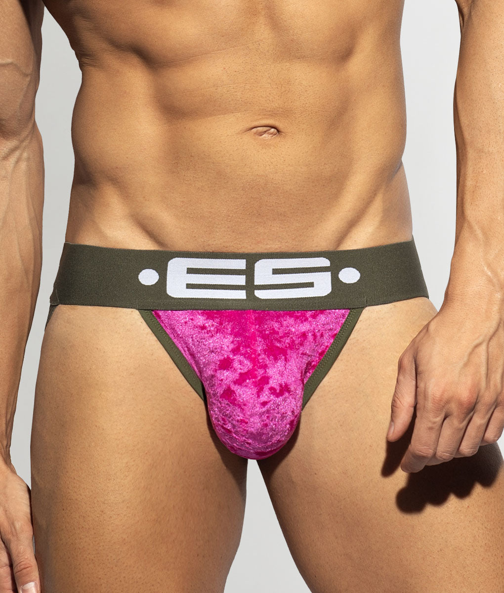 ES Collection Velvet Jockstrap Fuchsia