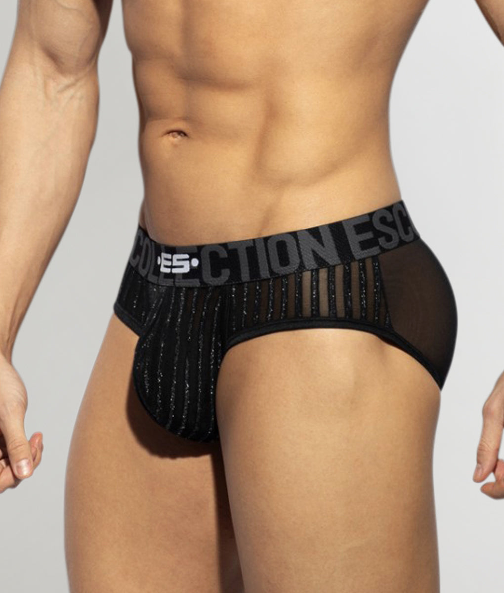 ES Collection C-Through Sexy Brief Black