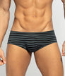 ES Collection Grey Stripes Brief Black
