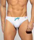 ES Collection Pique Swim Brief White