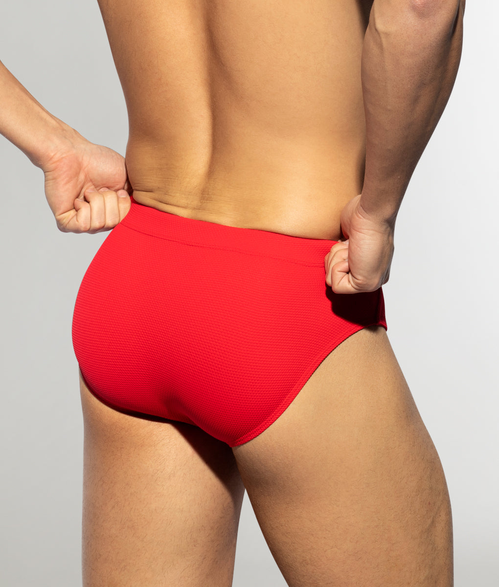 ES Collection Pique Swim Brief Red