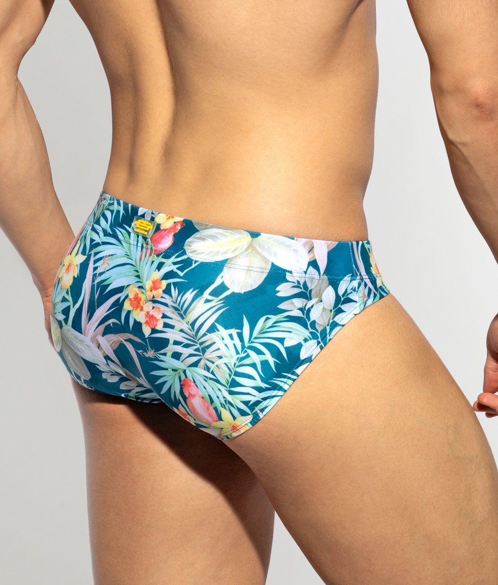 ES Collection Hawaiian Swim Brief Cobalt