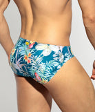 ES Collection Hawaiian Swim Brief Cobalt