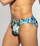 ES Collection Hawaiian Swim Brief Cobalt