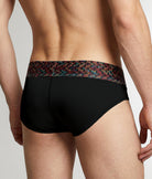 Geronimo Vibe Brief Black - men's cotton modal brief underwear, back view