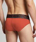 Geronimo Vibe Brief Orange - men's cotton modal brief underwear, back view