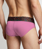 Geronimo Vibe Brief Pink - men's cotton modal brief underwear, back view