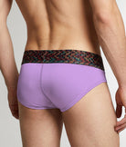 Geronimo Vibe Brief Purple - men's cotton modal brief underwear, back view