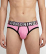 Geronimo Prism Brief Pink - men's cotton modal brief underwear, front view