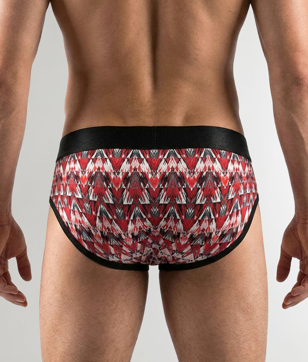 Geronimo Modern Mosaic Brief Red