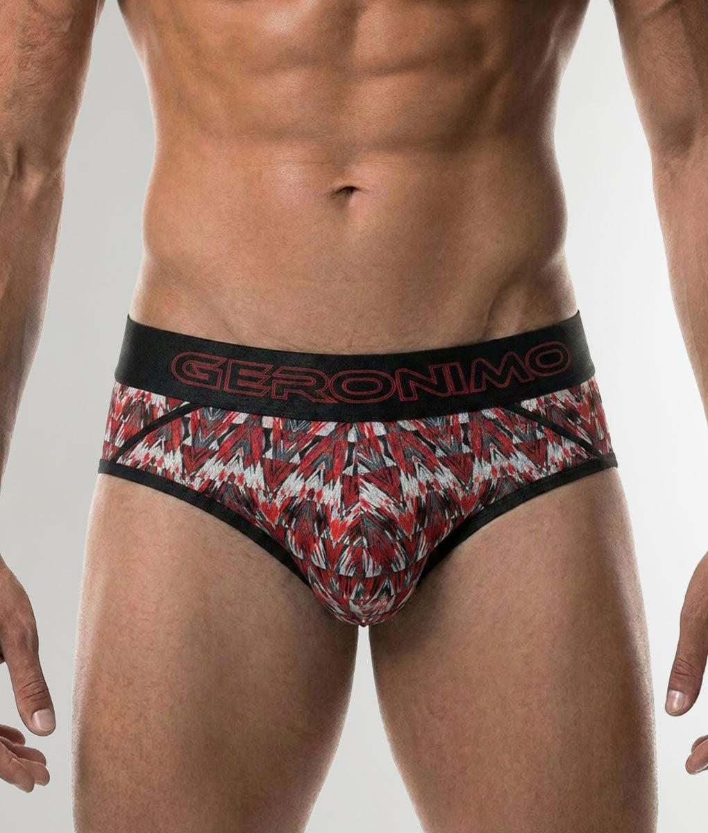 Geronimo Modern Mosaic Brief Red