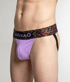 Geronimo Vibe Jockstrap Purple - men's cotton modal jockstrap underwear, back view
