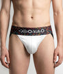 Geronimo Vibe Jockstrap White - men's cotton modal jockstrap underwear, front view