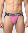 Geronimo Prism Jockstrap Pink - men's cotton modal jockstrap underwear, front view