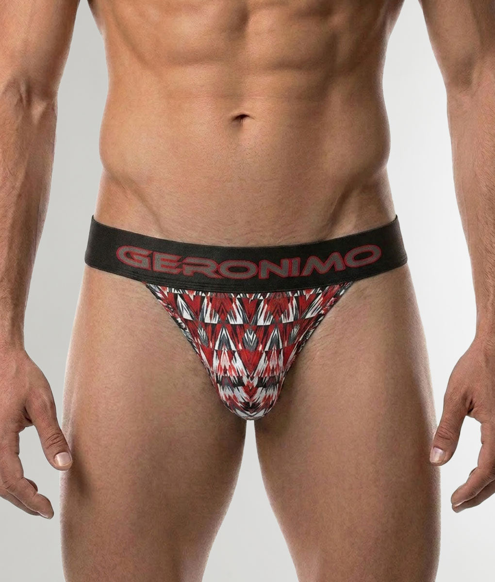 Geronimo Modern Mosaic Jockstrap Red