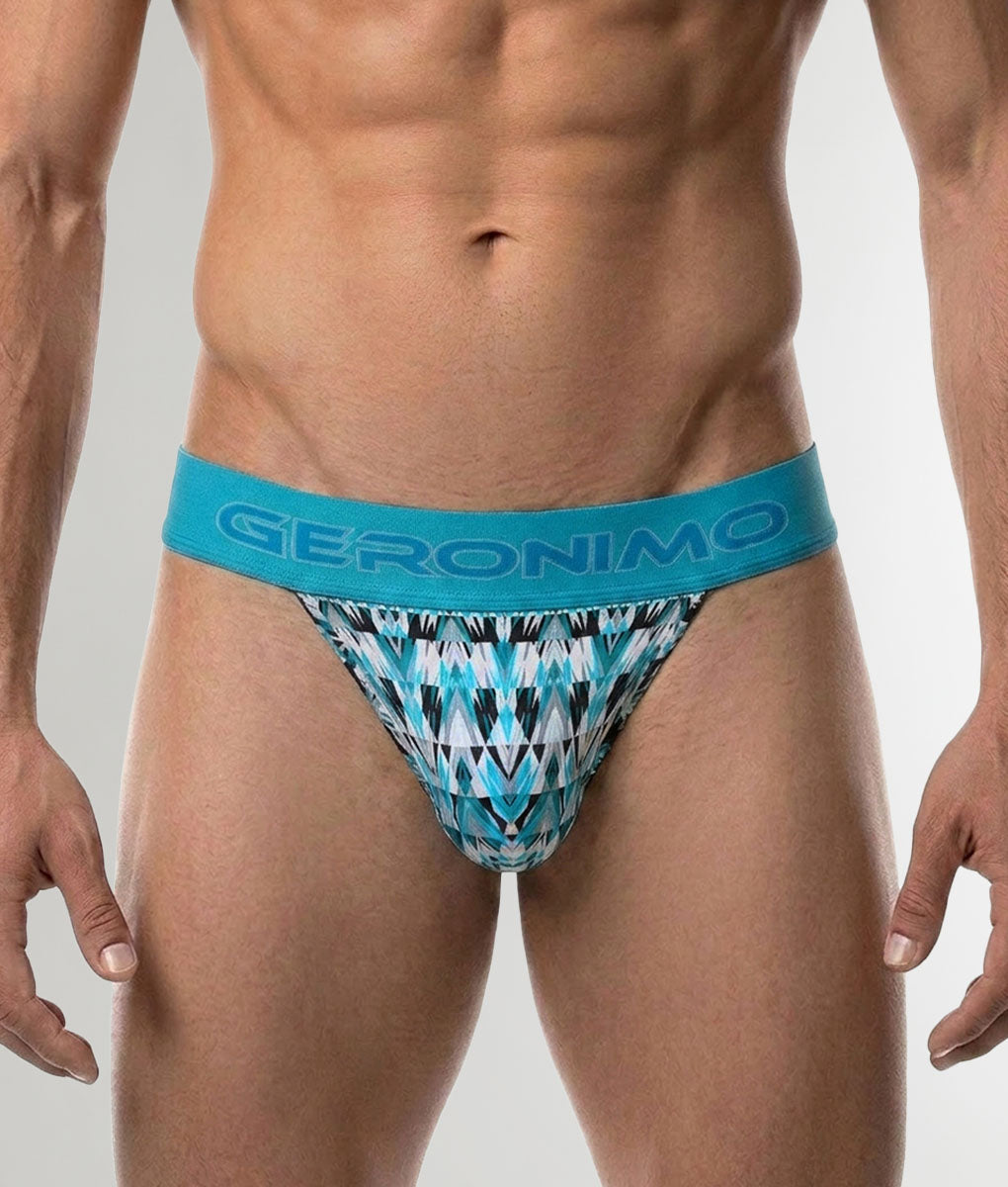 Geronimo Modern Mosaic Jockstrap Turquoise