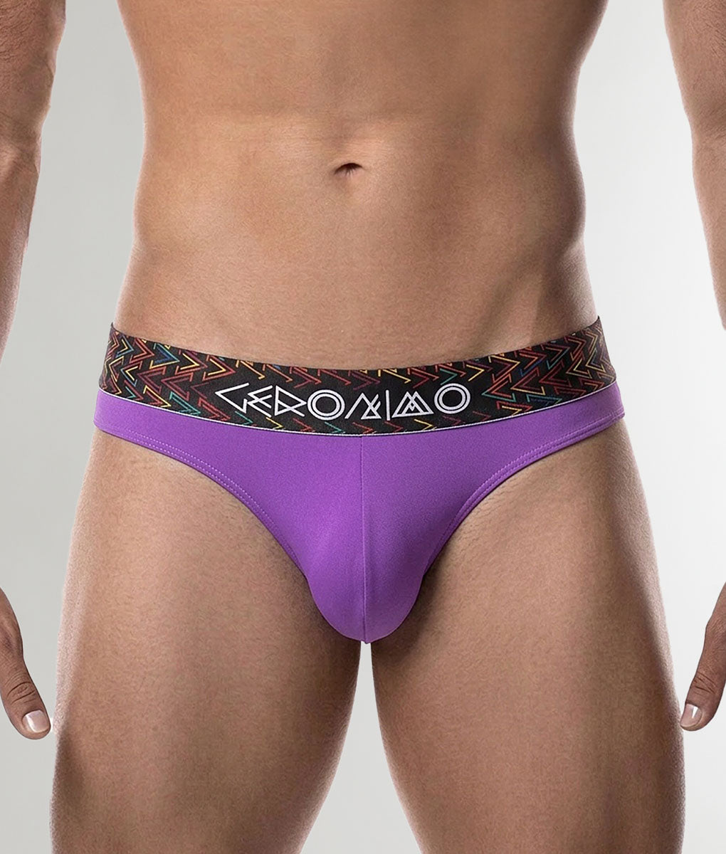 Geronimo Vibe Thong Orange - men's cotton modal thong underwear, back view