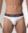 Geronimo Vibe Thong White - men's cotton modal thong underwear, front view