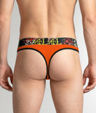 Geronimo Prism Thong Orange - men's cotton modal thong underwear, back view