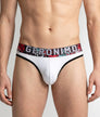 Geronimo Prism Thong White - men's cotton modal thong underwear, front view