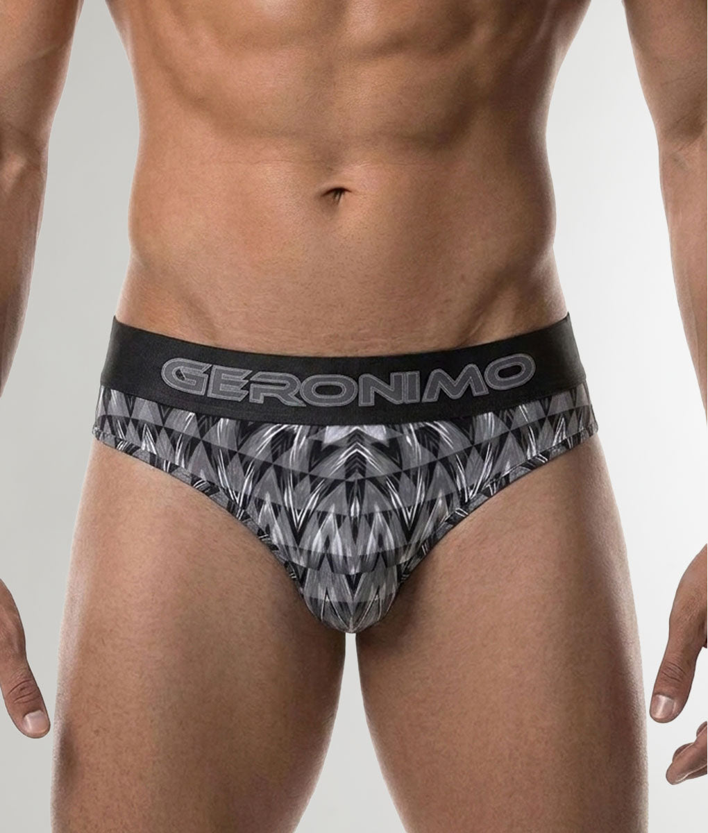 Geronimo Modern Mosaic Thong Black