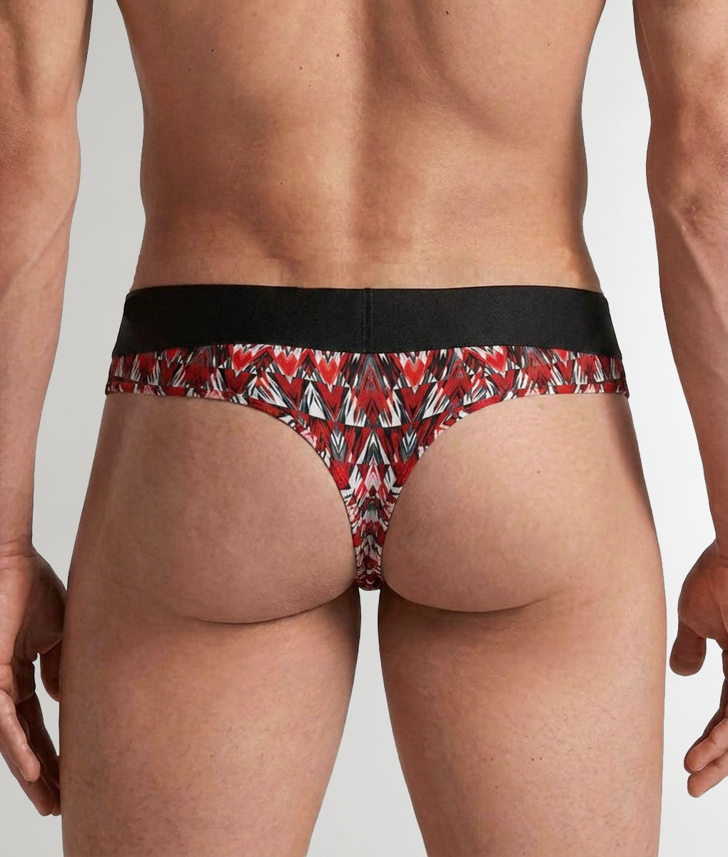 Geronimo Modern Mosaic Thong Red