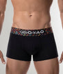 Geronimo Vibe Trunk Black - men's cotton modal trunk underwear, front view