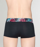 Geronimo Prism Trunk Black - men's cotton modal trunk underwear, back view