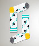 Happy Socks Smile Flash Crew Sock White