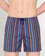 HOM Marni Beach Boxer Multicolor Stripes - men's board shorts front view