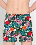 HOM Peacock Beach Boxer Multico Print - men's board shorts front view