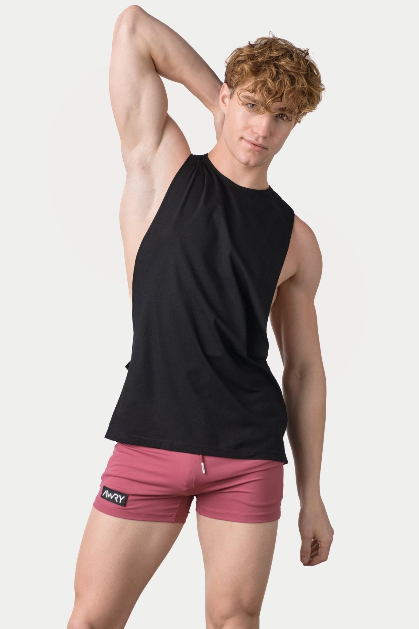 Awry Impact Tank Black — rear view showing open back and ventilation design