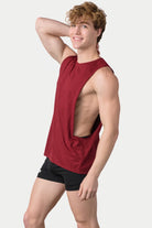 Awry Impact Tank Maroon — rear view showing open back and ventilation design