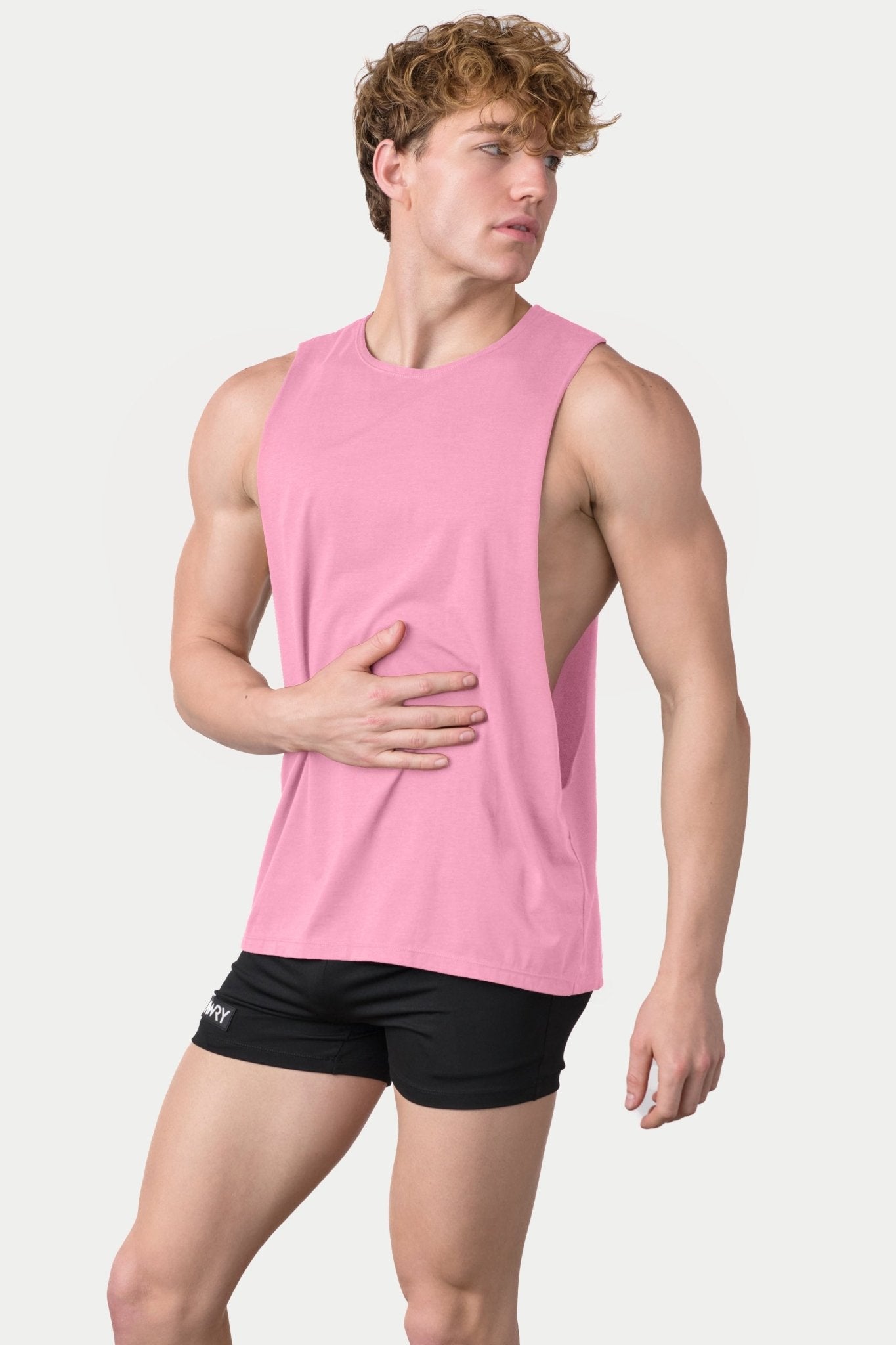 Awry Impact Tank Pink — rear view showing open back and ventilation design