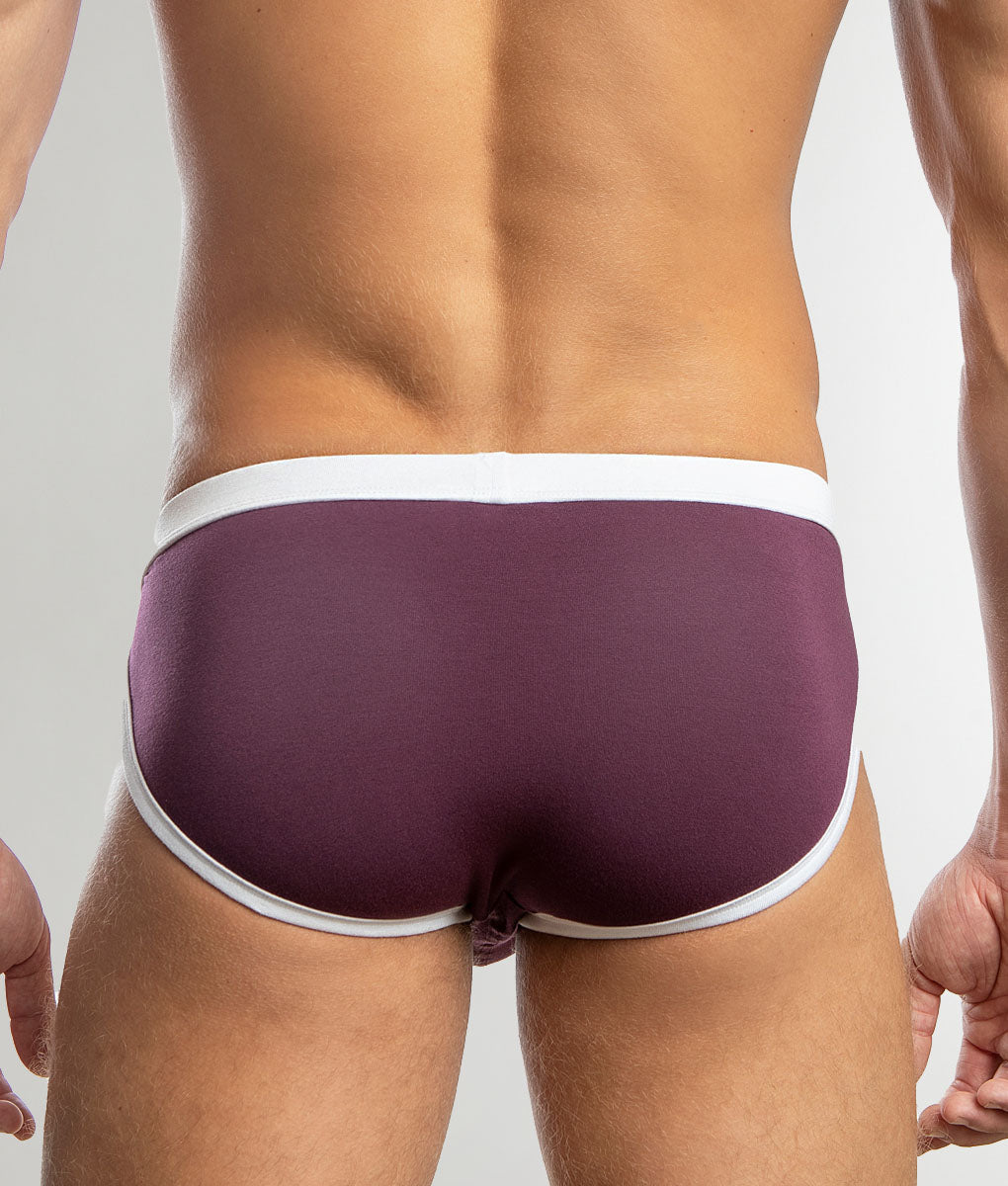 Jack Adams Modal Muscle Sport Cut Brief Beetroot-white