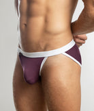 Jack Adams Modal Muscle Sport Cut Brief Beetroot-white