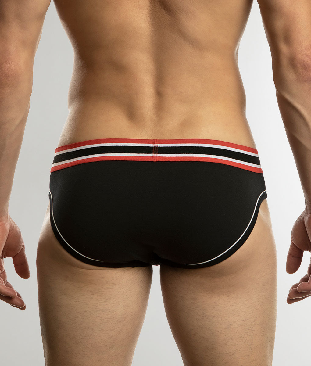 Jack Adams Relay Stripe Brief Black-white