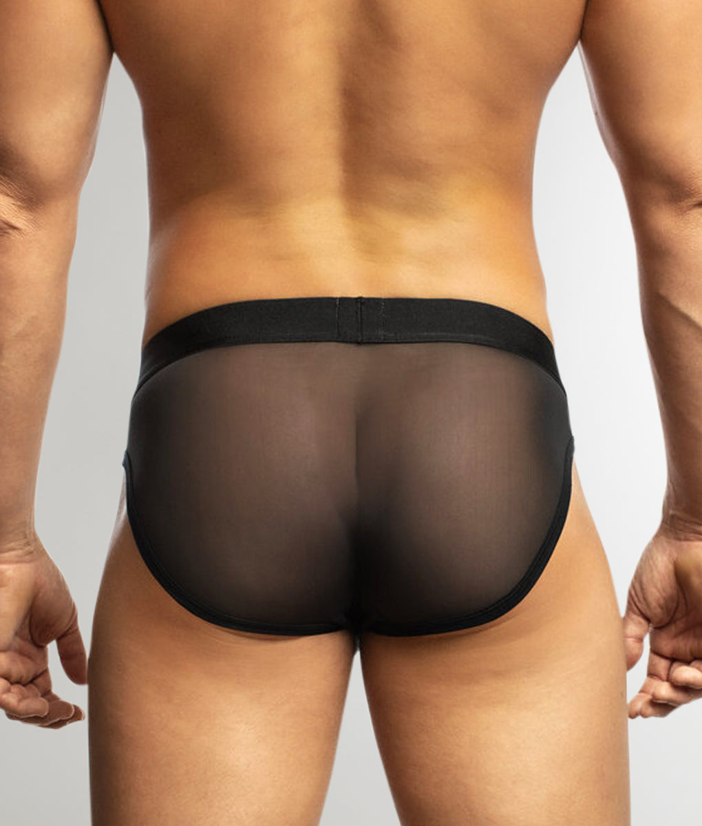 Jack Adams All Over Mesh Brief Black