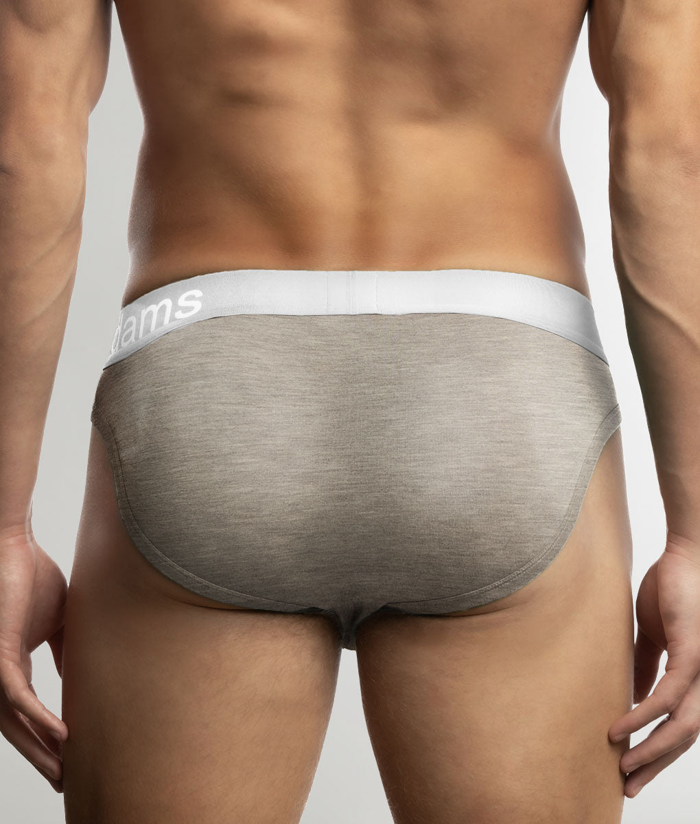 Jack Adams Bamboo Brief Heather-grey